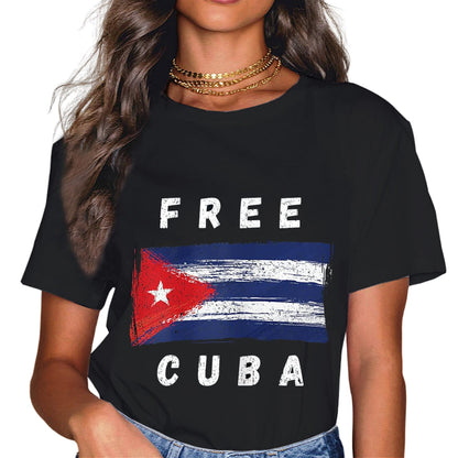 Sassalilly Cuba Patriotic Cuban Pride Flag Patriotic Cuba T-Shirt
