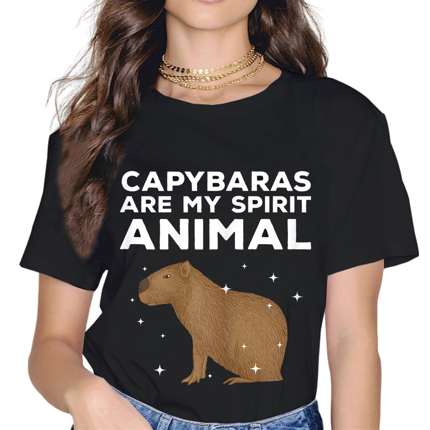 Sassalilly Capybara Lover Women Cute Capybara T-Shirt