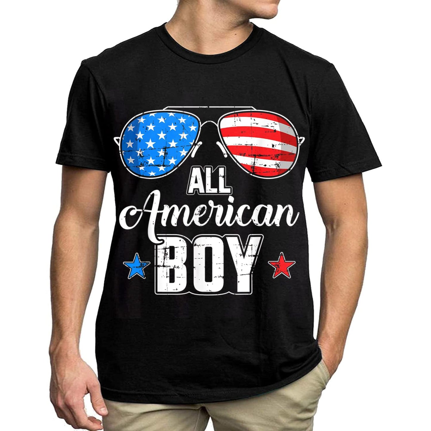 All American Boy T-Shirt - Flag Graphics