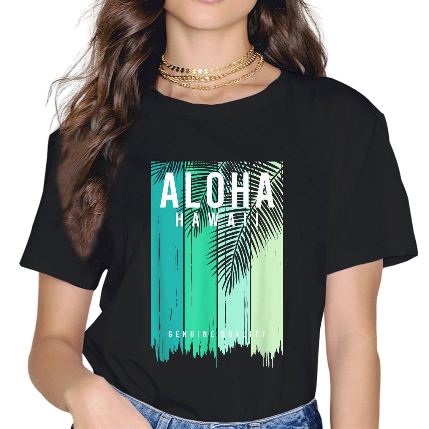 Pineapple Flowers Aloha Vintage Hawaiian T-Shirt for Women - Trip