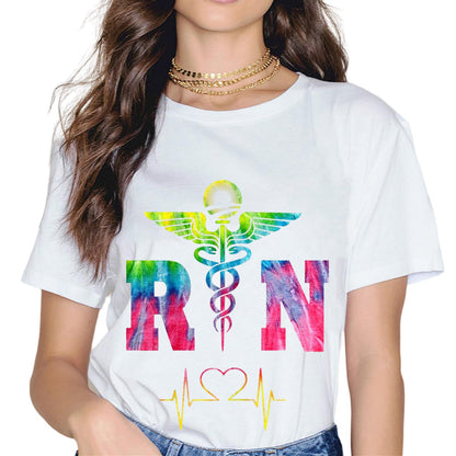 Nursing RN Registered Nurse Funny Medical Tie Dye T-Shirt