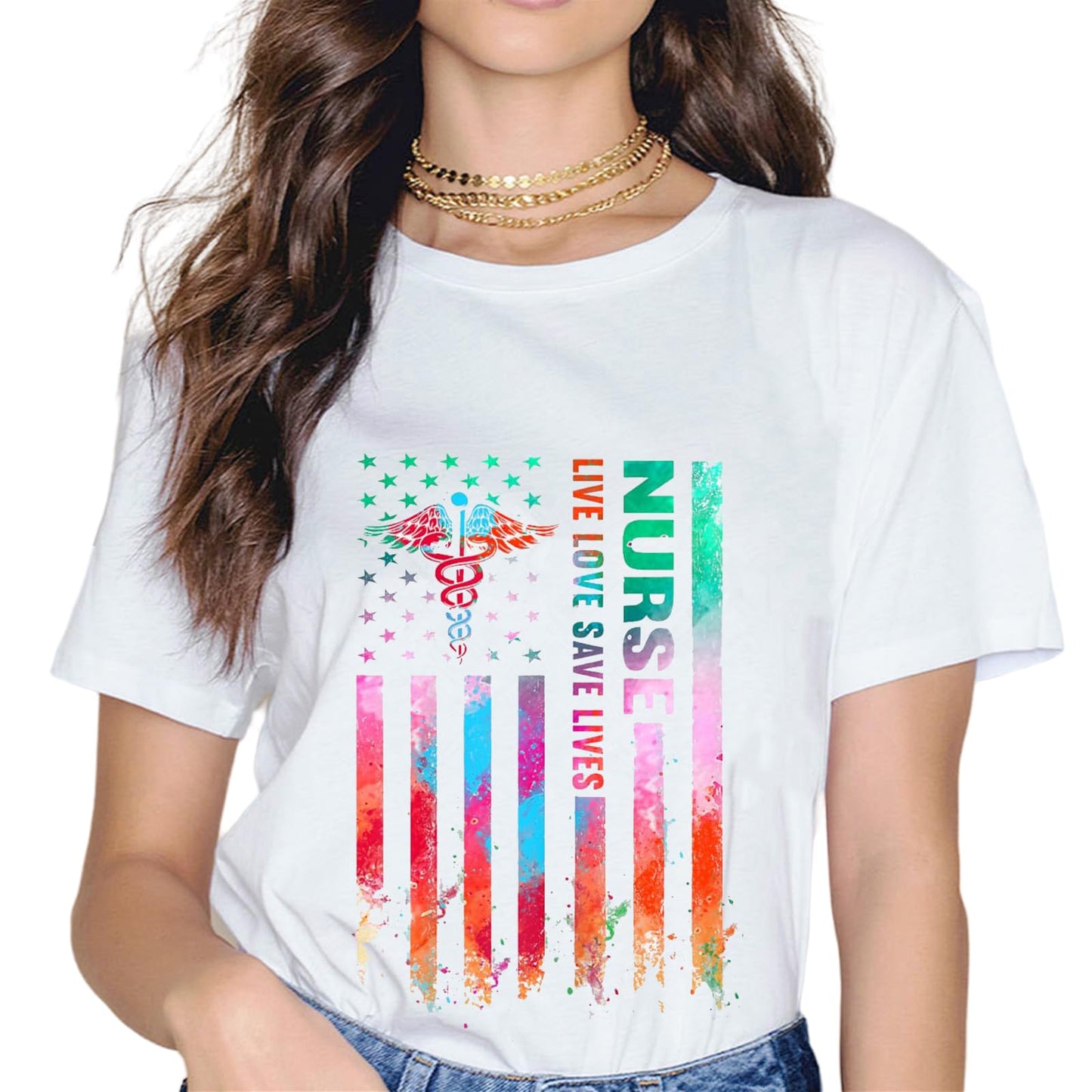 Nursing RN Registered Nurse Funny Medical Tie Dye T-Shirt