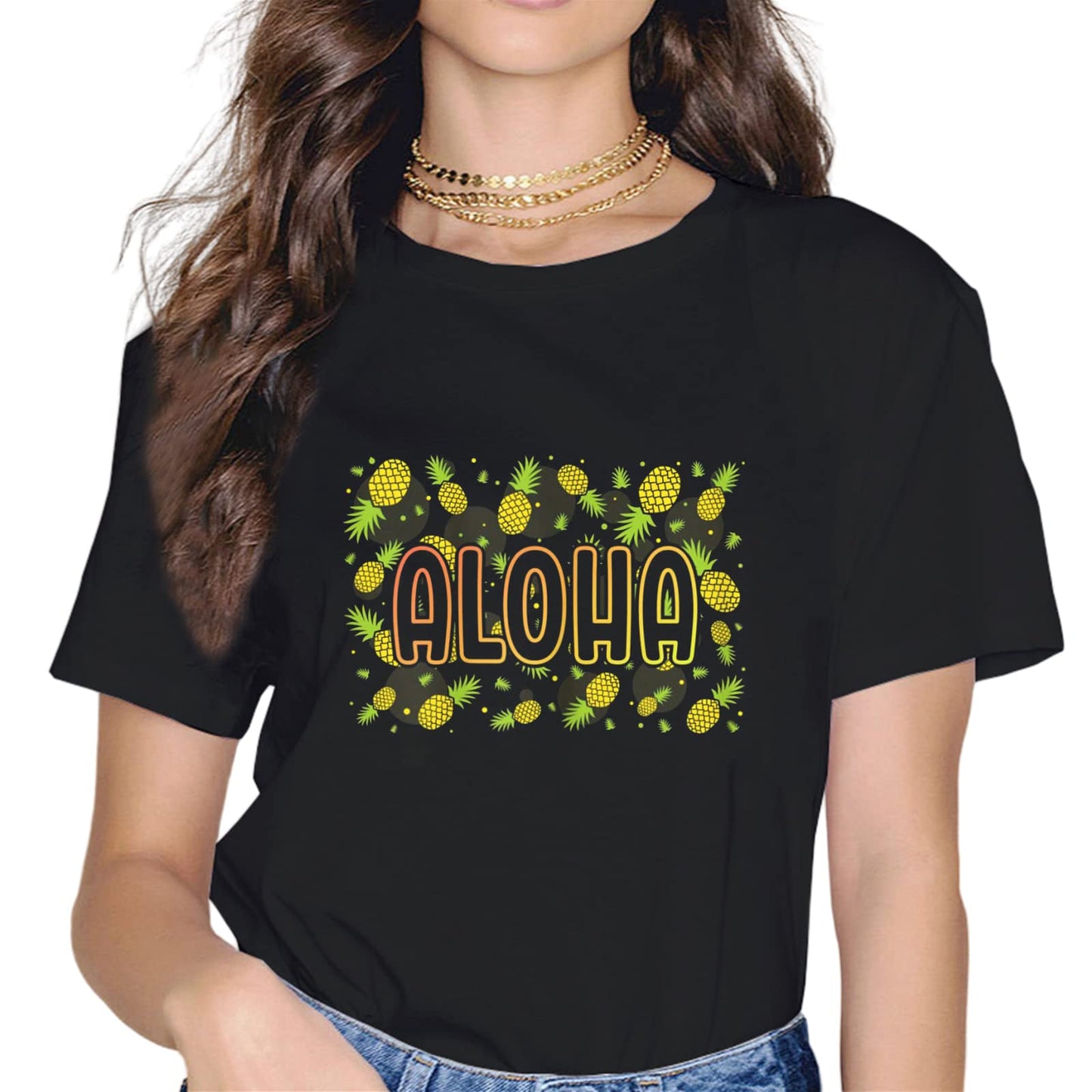 Aloha Beaches Tropical Hawaiian Summer Island Vacation Party T-Shirt