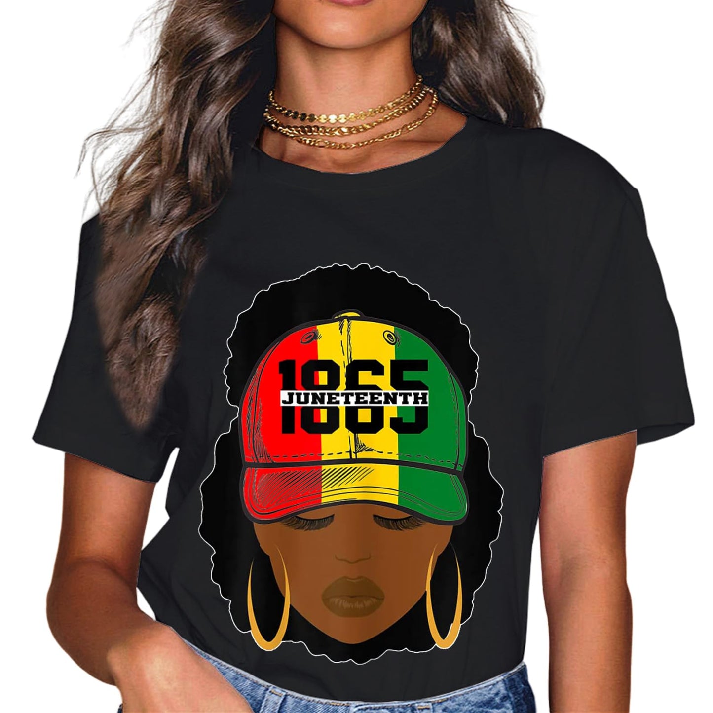 Sassalilly Proud Black African American Ladies Black History Month T-Shirt