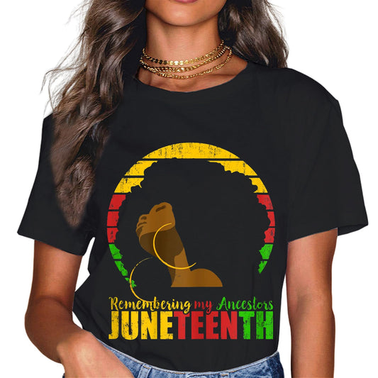 Sassalilly 1865 Juneteenth Celebrate African American Freedom Day Women T-Shirt