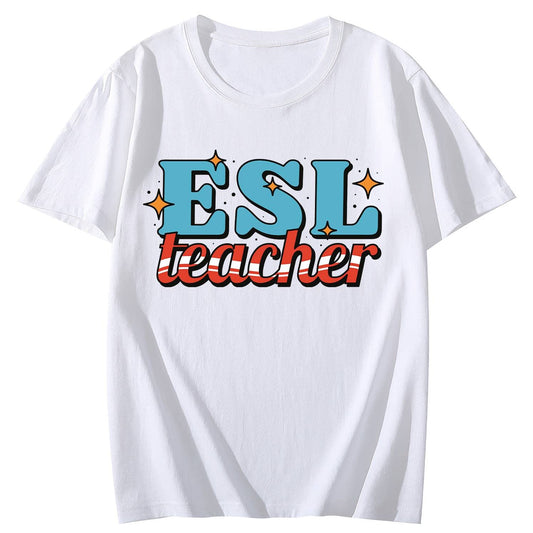 ESL Teacher Short Sleeve Comfort Tops T-Shirts for Women