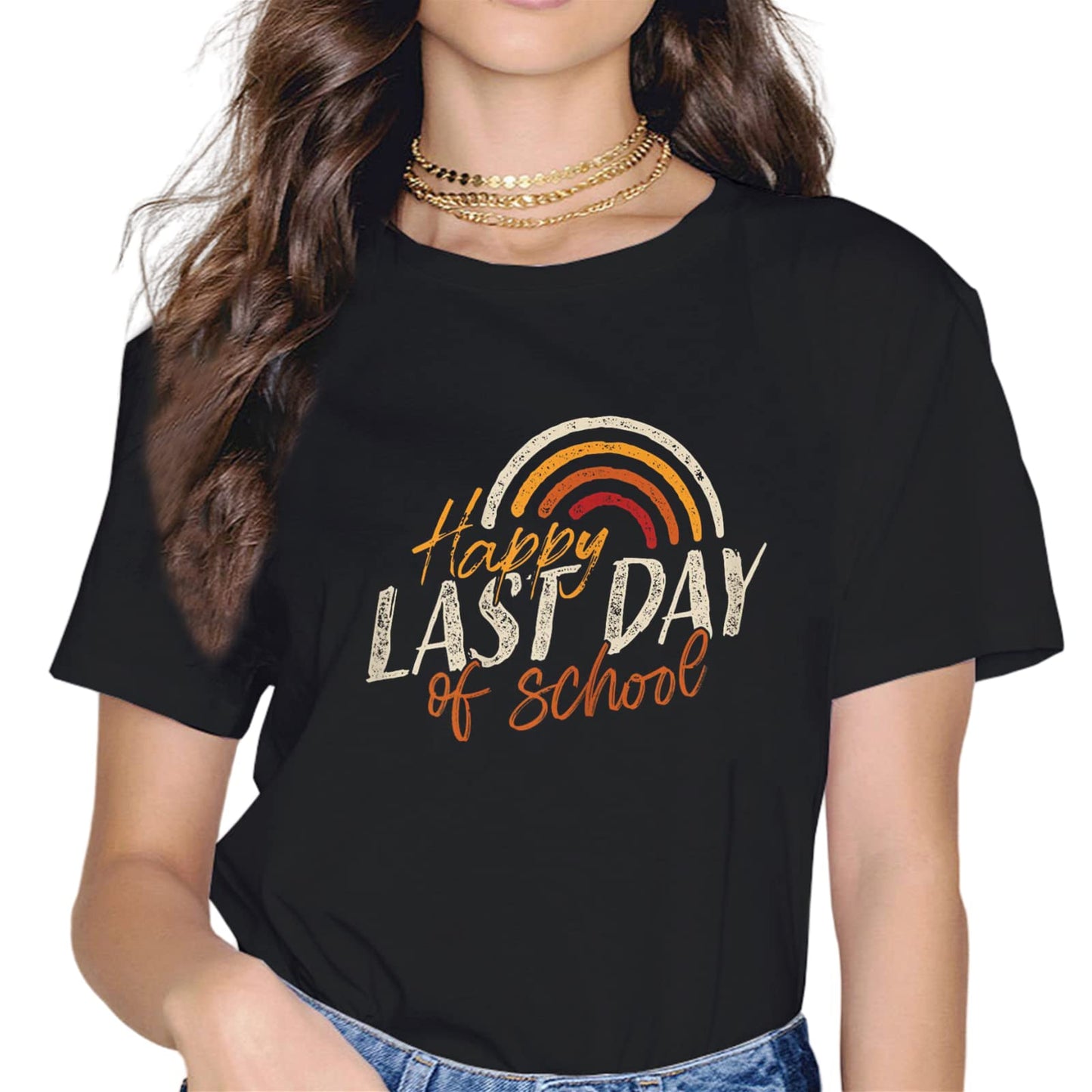 Sassalilly Happy Last Day of School Teacher Student Graduation Fun T-Shirt