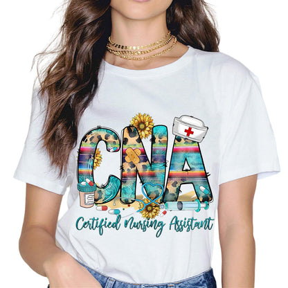 CNA Fashion Short Sleeve Casual Round Neck Gift T-Shirt