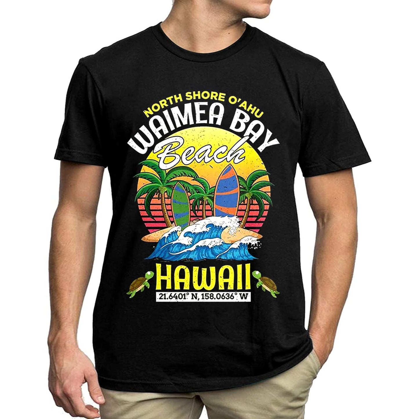 Embrace the Aloha Spirit with our "Aloha Hawaii Surf Vacay" Men's T-Shirt
