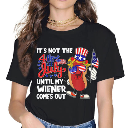 4th of July Hot Dog T-Shirt - Patriotic Graphics