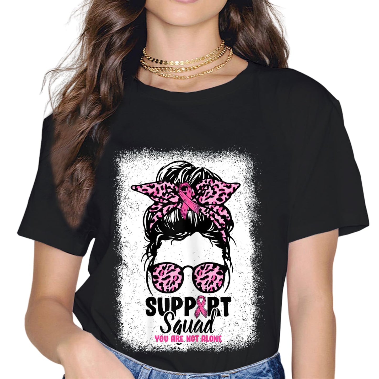 Breast Cancer Warrior Support Squad Breast Cancer Awareness T-Shirt