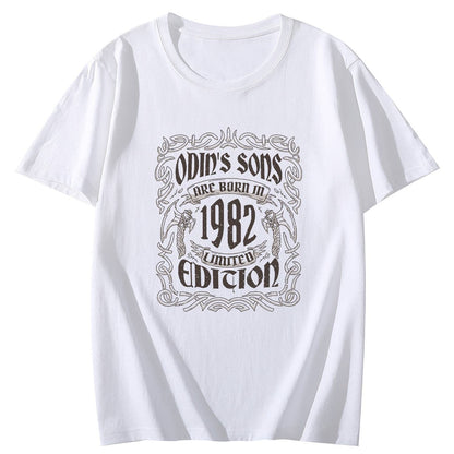 1982 Short Sleeve Comfort Tops T-Shirts for Women Black