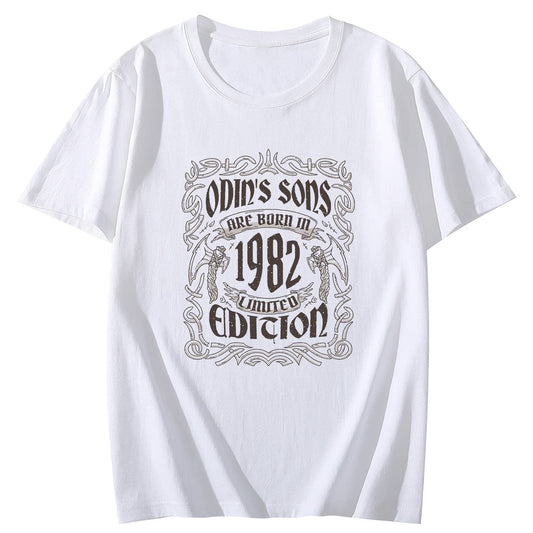 1982 Short Sleeve Comfort Tops T-Shirts for Women Black
