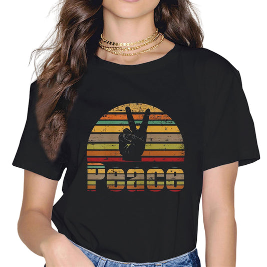 Peace Sign Tshirt Retro Love 60's 70's Hippie Gift T-Shirt