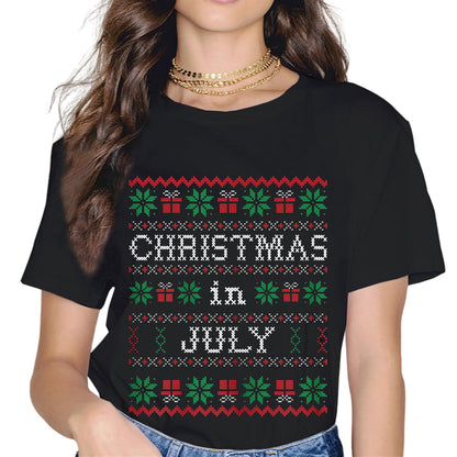 Summer Christmas July in Christmas in July Christmas T-Shirt