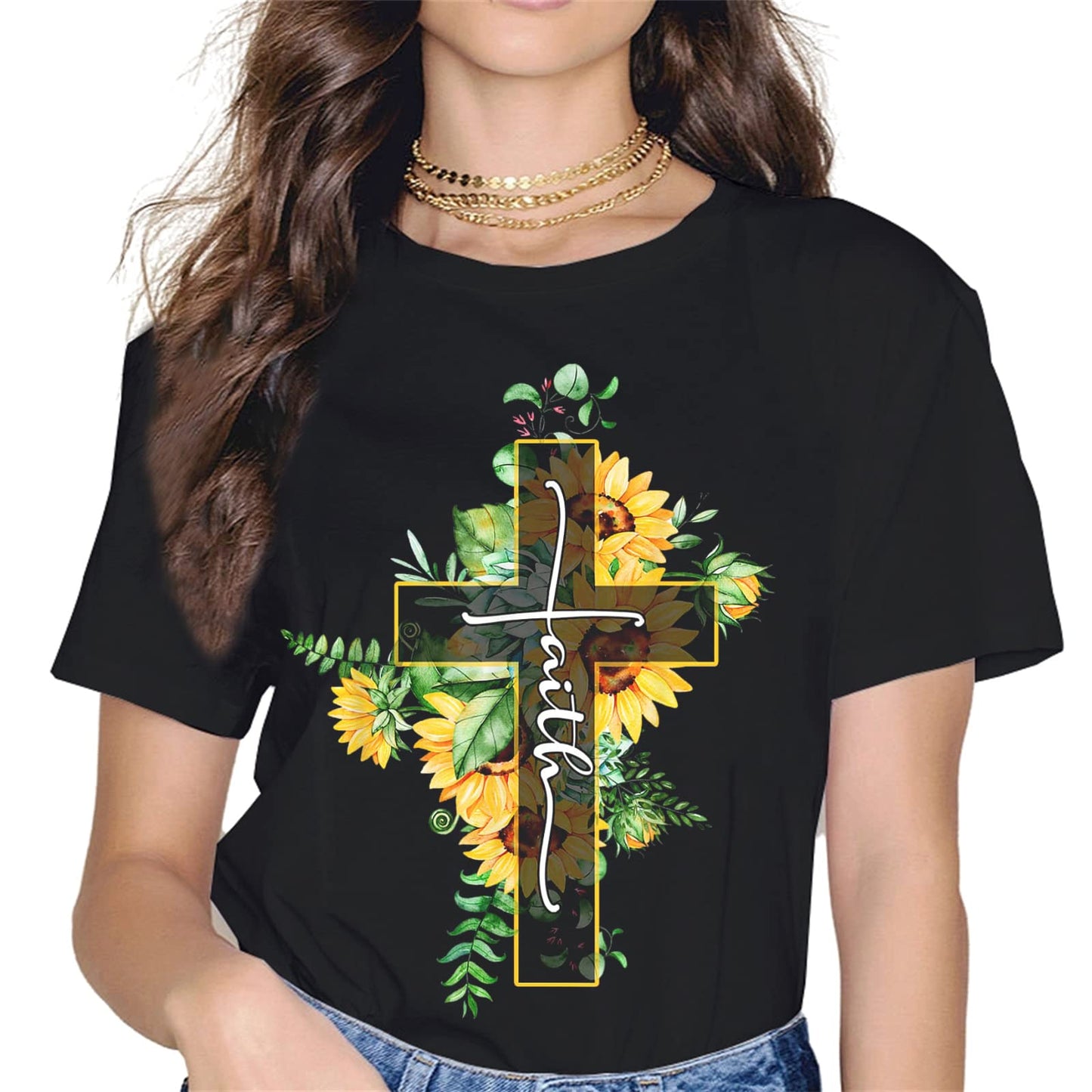 Faith Cross Pray T-Shirt - Gift Graphics