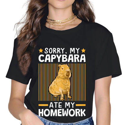 Sassalilly Capybara Lover Women Cute Capybara T-Shirt