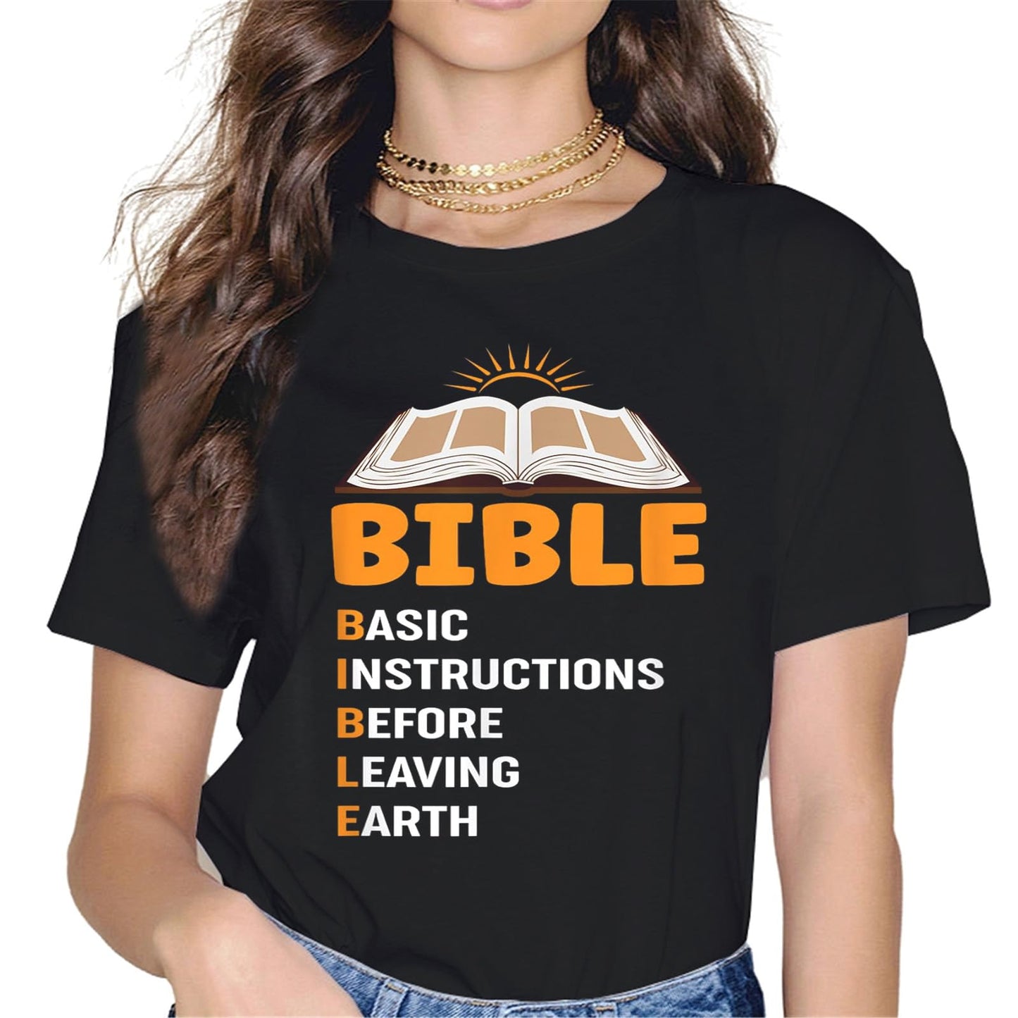 God Cross Bible Verse Christ Gift T-Shirt - Religion Graphics