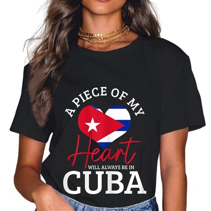 Sassalilly Cuba Patriotic Cuban Pride Flag Patriotic Cuba T-Shirt