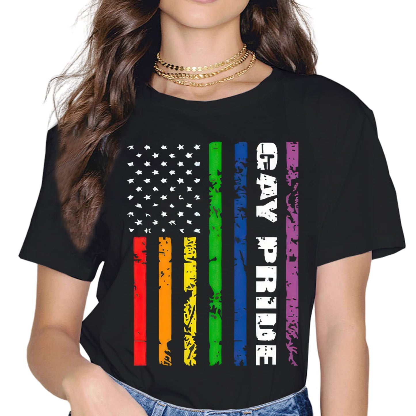 Stravel LGBT Gay Pride Print T-Shirt - Embrace Summer and Diversity