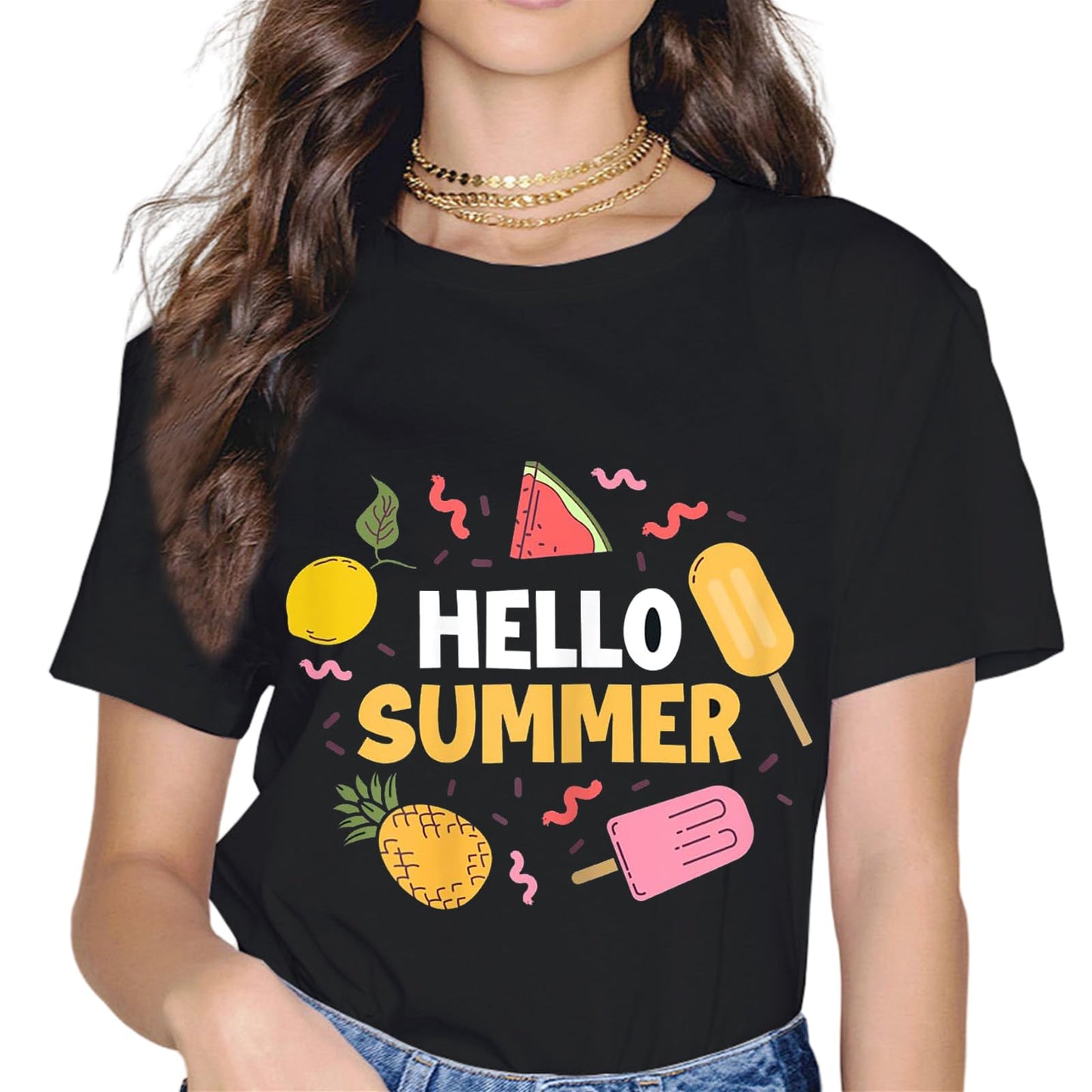 Hello Summer Vacation Popsicles Shirt Holiday T-Shirt