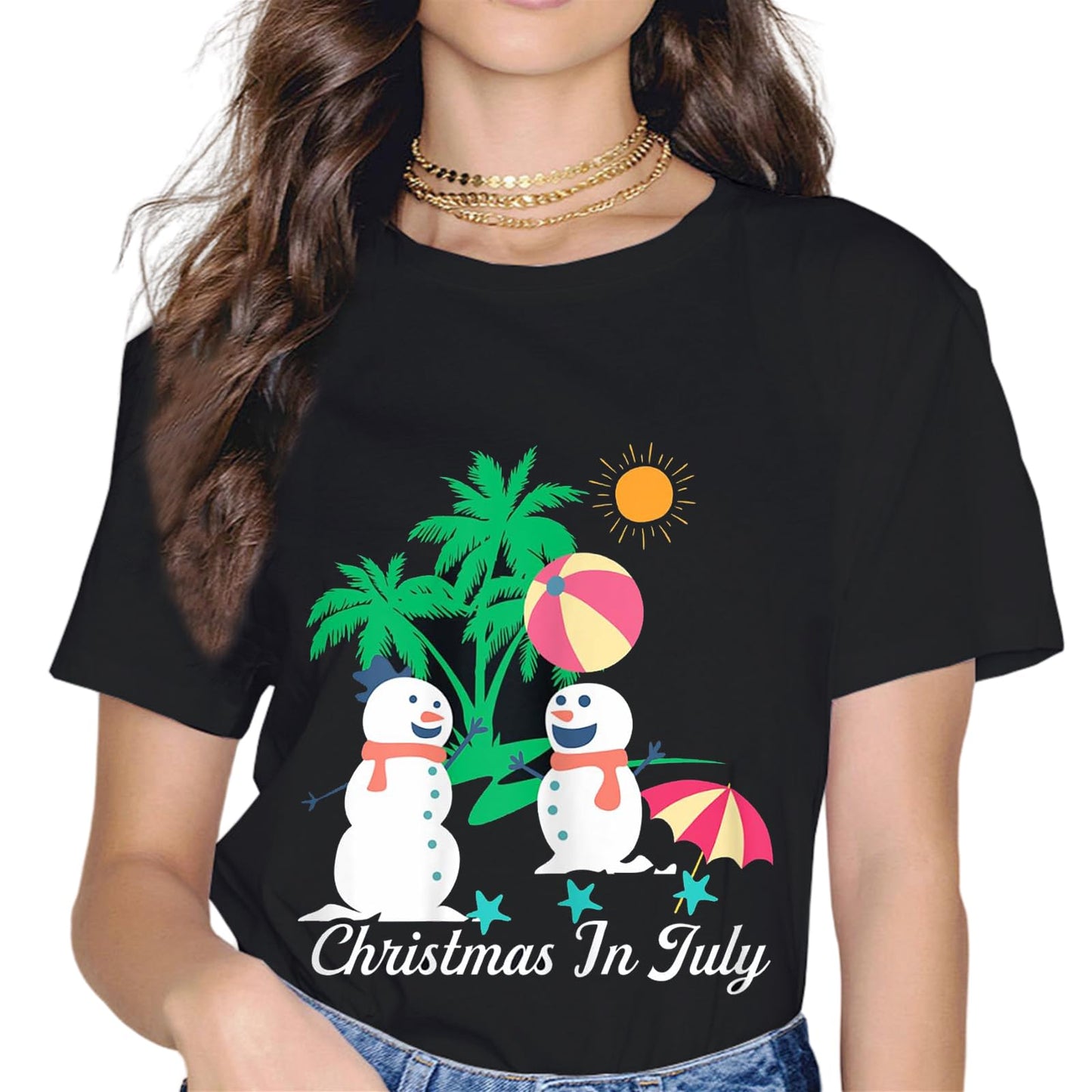 Summer Christmas July in Christmas in July Christmas T-Shirt