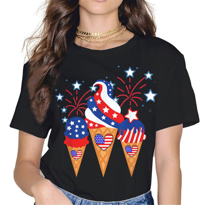 4th of July Firework Ice Cream T-Shirt - Unisex Graphics