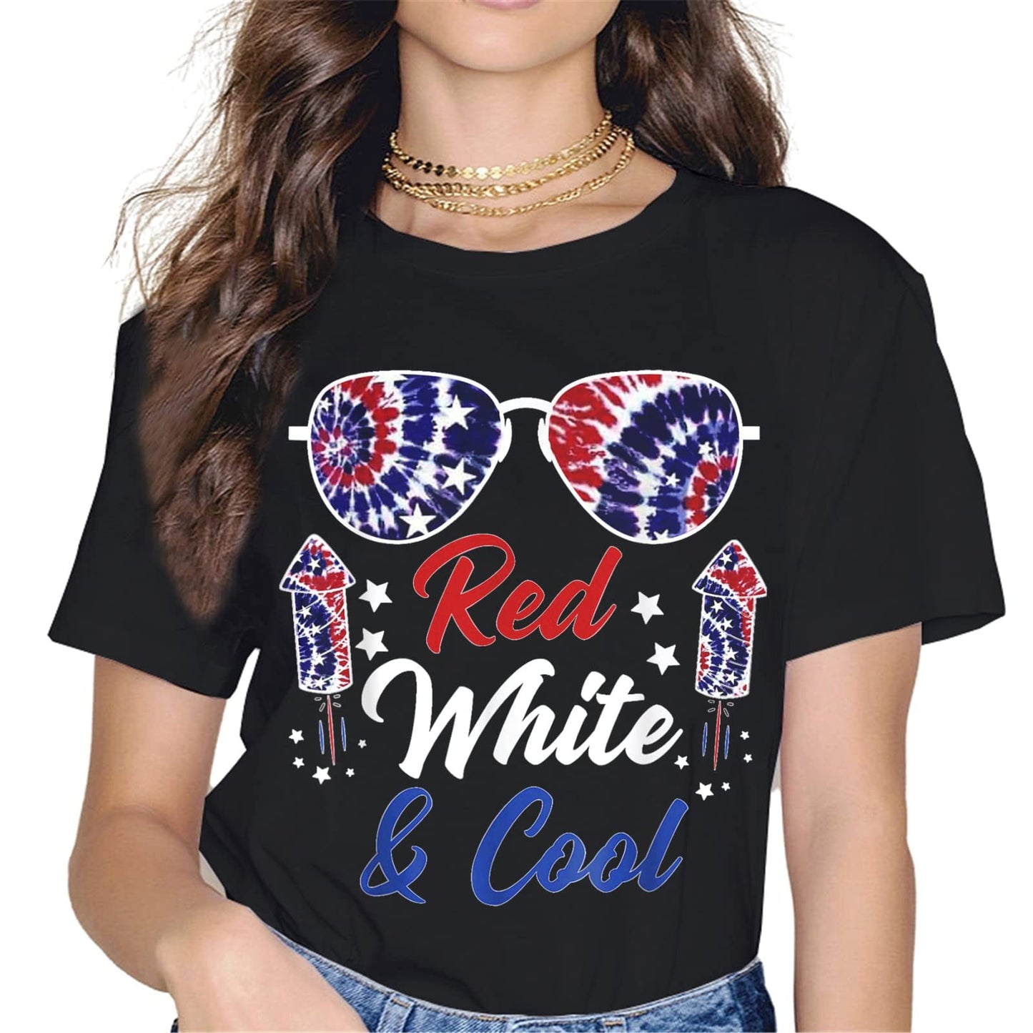 4th of July Tie Dye T-Shirt - Patriotic USA Graphics