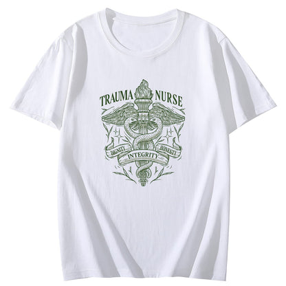 Trauma Nurse Short Sleeve Comfort Tops T-Shirts for Women