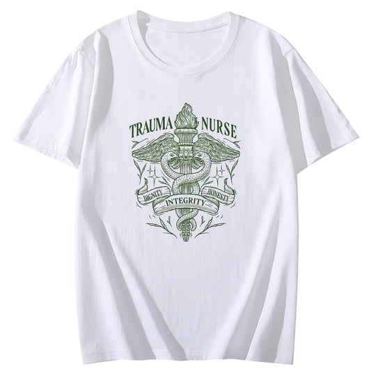 Trauma Nurse Short Sleeve Comfort Tops T-Shirts for Women
