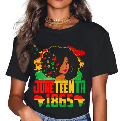 Sassalilly Black History Juneteenth is My Independence Day Black Women T-Shirt