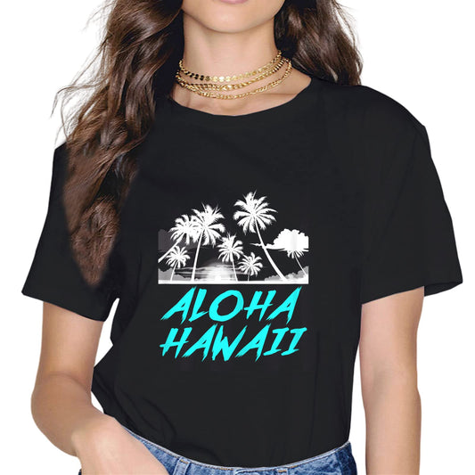 Aloha Beaches Tropical Hawaiian Summer Island Vacation Party T-Shirt