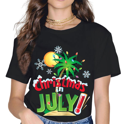 Christmas in July T-Shirt Summer Beach Vacation T-Shirt