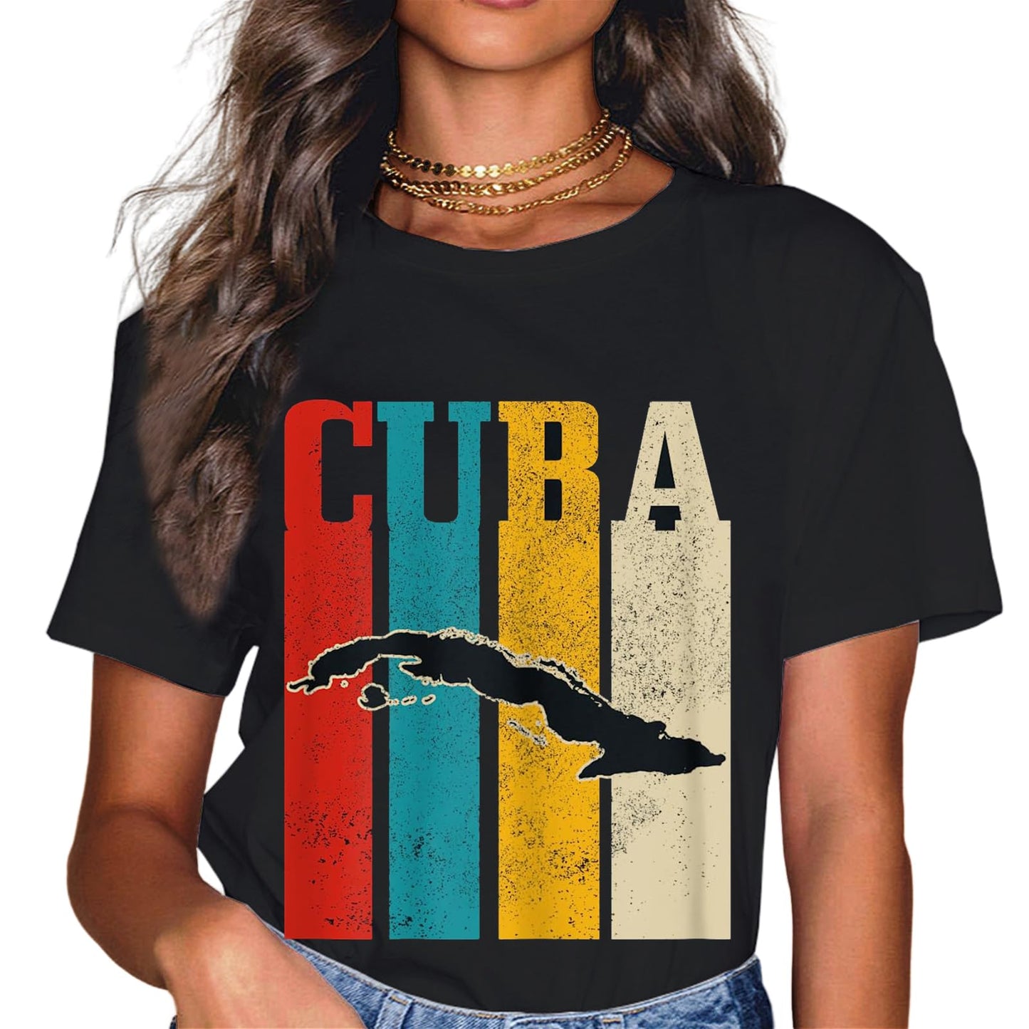 Vintage Cuban Flag Cuba Pride Gift T-Shirt