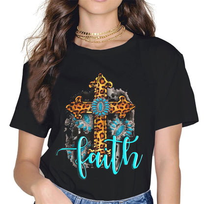 Faith Cross Pray T-Shirt - Gift Graphics