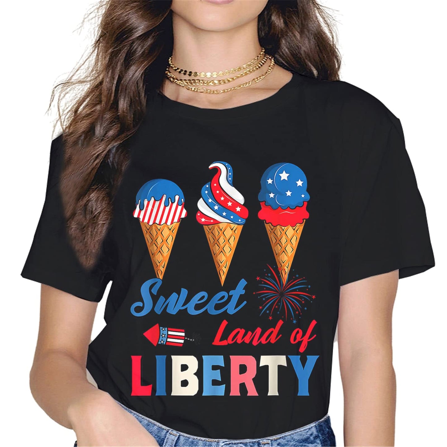 Merica Ice Cream Tee - 4th of July Graphics