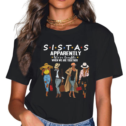 LastFor1 Women Sistas Afro Women Together Birthday Tee T-Shirt