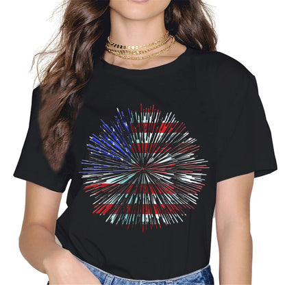 American Flag Fireworks T-Shirt - 4th of July Graphics