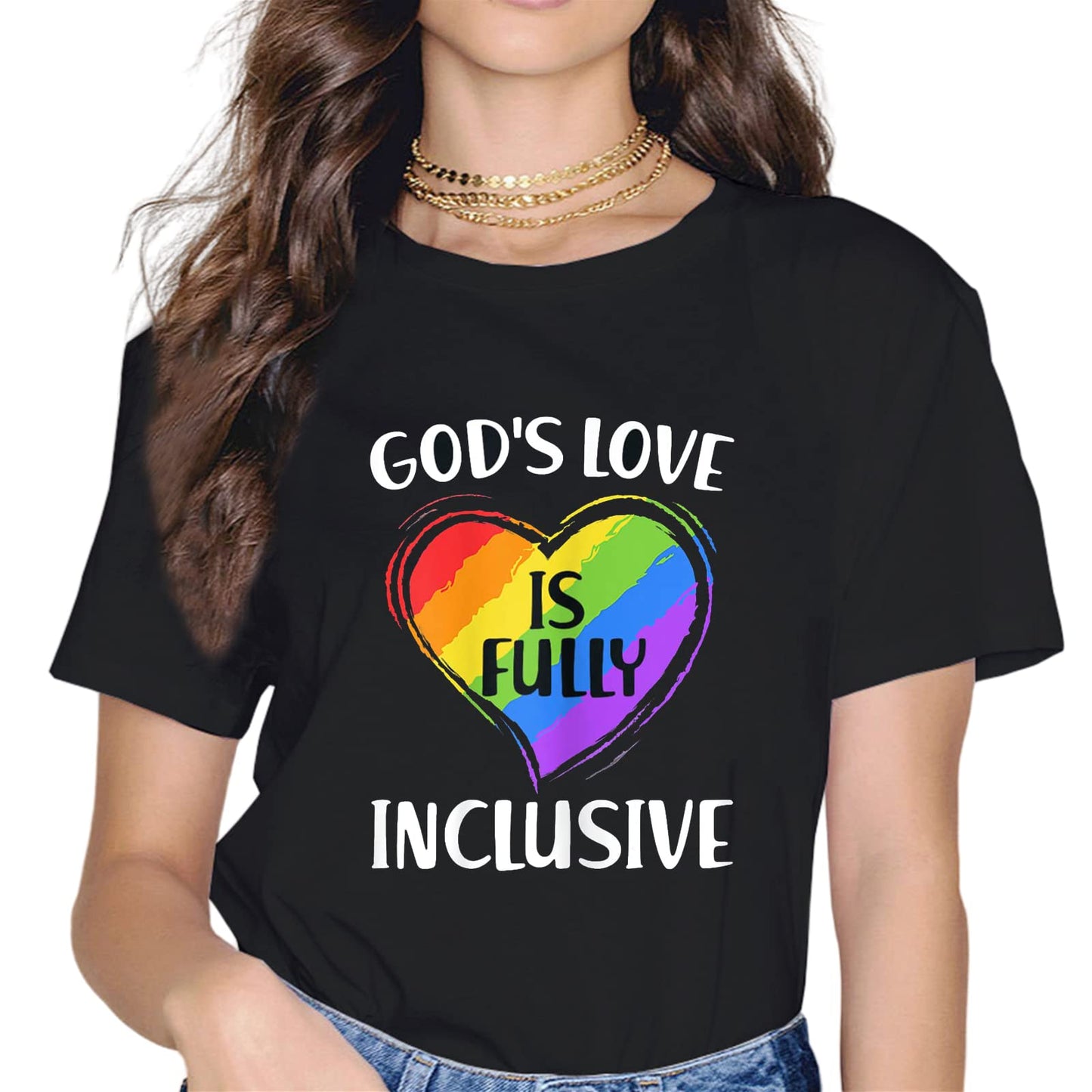 Women LGBT Pride LGBTQ Fashion Short Sleeve Casual Round Neck Tees