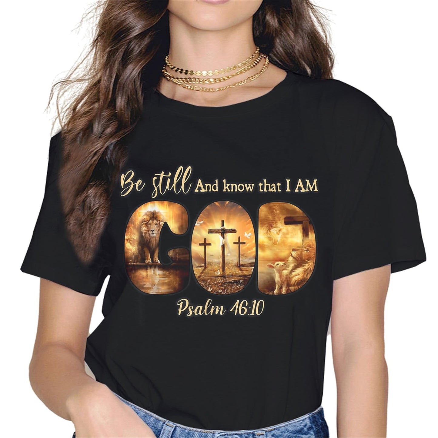 God Cross Bible Verse Christ Gift T-Shirt - Religion Graphics