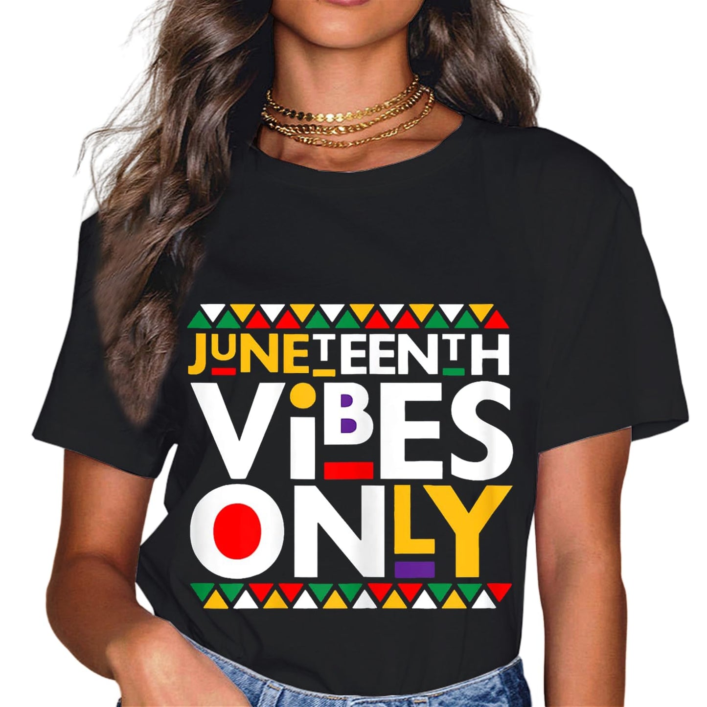 Sassalilly Retro Juneteenth Day 1865 Afro Melanin Black Women T-Shirt