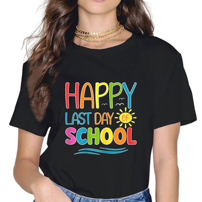 Sassalilly Happy Last Day of School Teacher Student Graduation Summer Gift T-Shirt