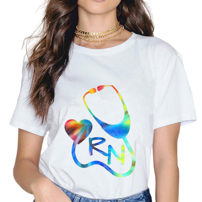 Nursing RN Registered Nurse Funny Medical Tie Dye T-Shirt