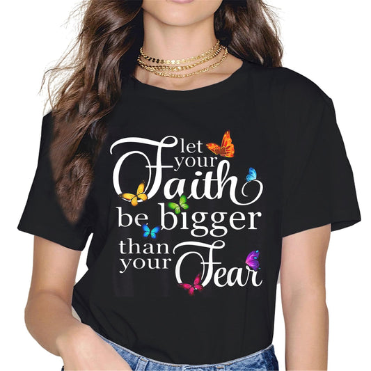 Butterfly Bible Verse Faith Christ Gift T-Shirt - Religion Graphics