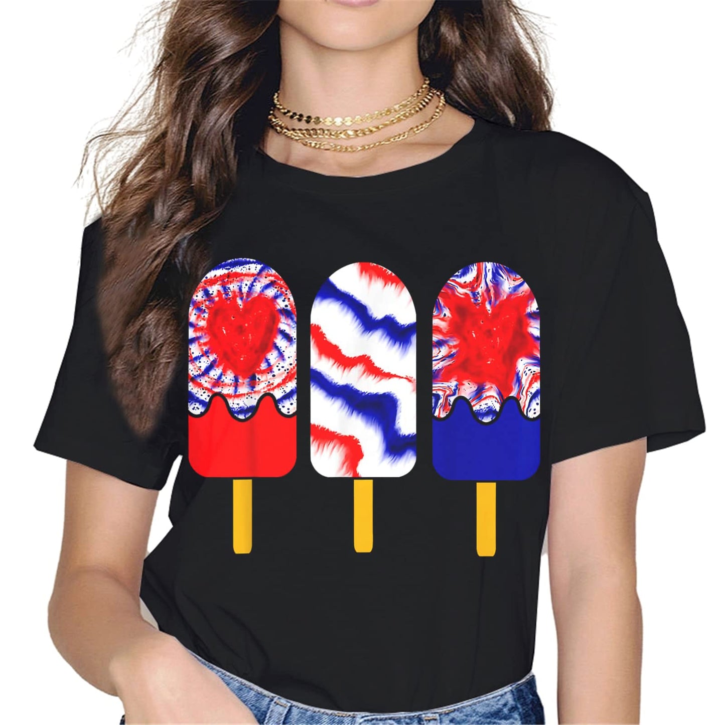 4th of July Firework Ice Cream T-Shirt - Unisex Graphics