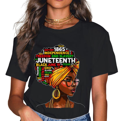 Sassalilly Proud Black African American Ladies Black History Month T-Shirt