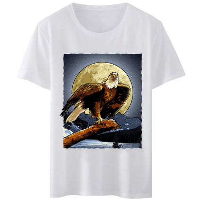 Women T-Shirt Eagle Moon Night T-Shirt