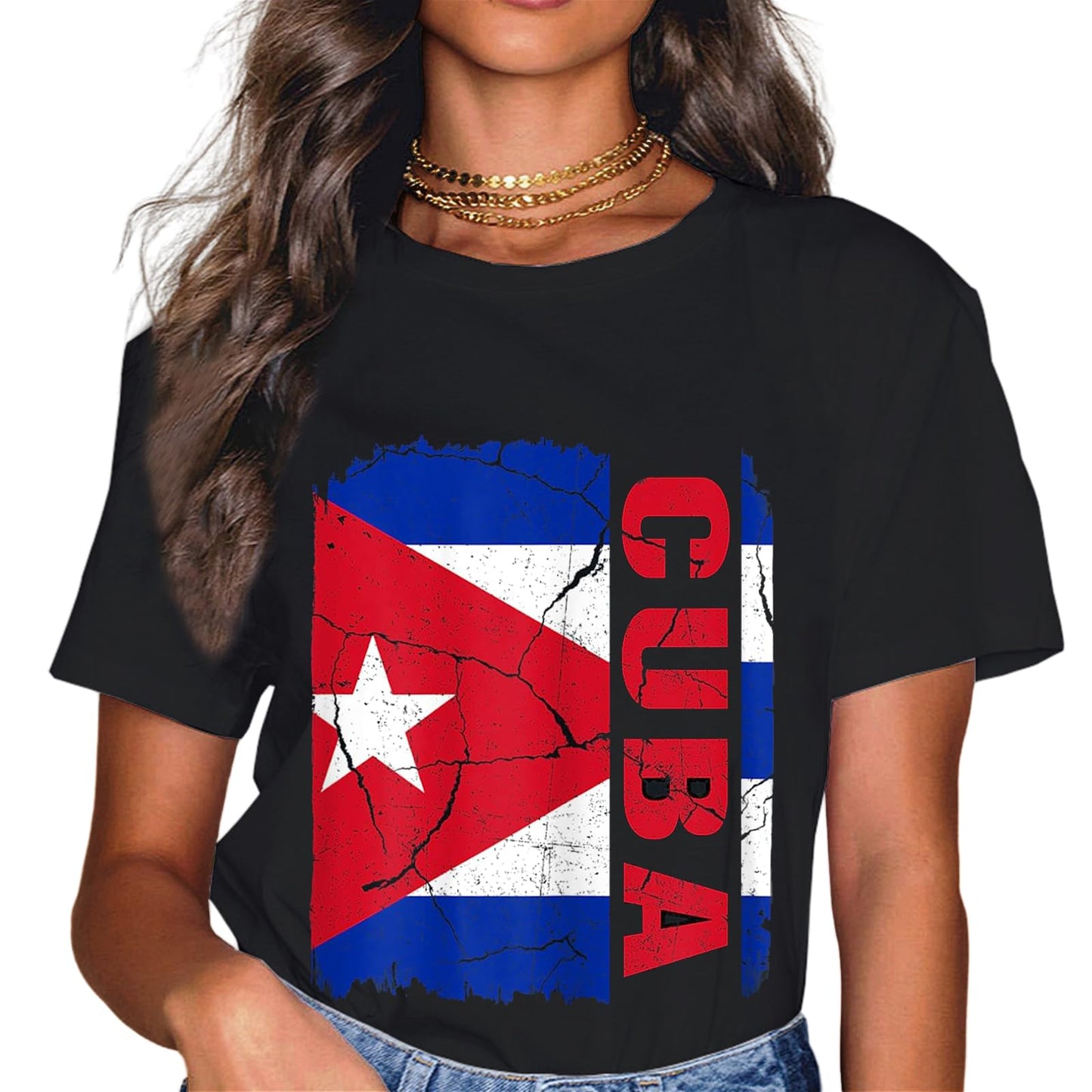 Vintage Cuban Flag Cuba Pride Gift T-Shirt