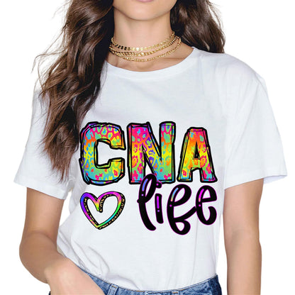 CNA Fashion Short Sleeve Casual Round Neck Gift T-Shirt