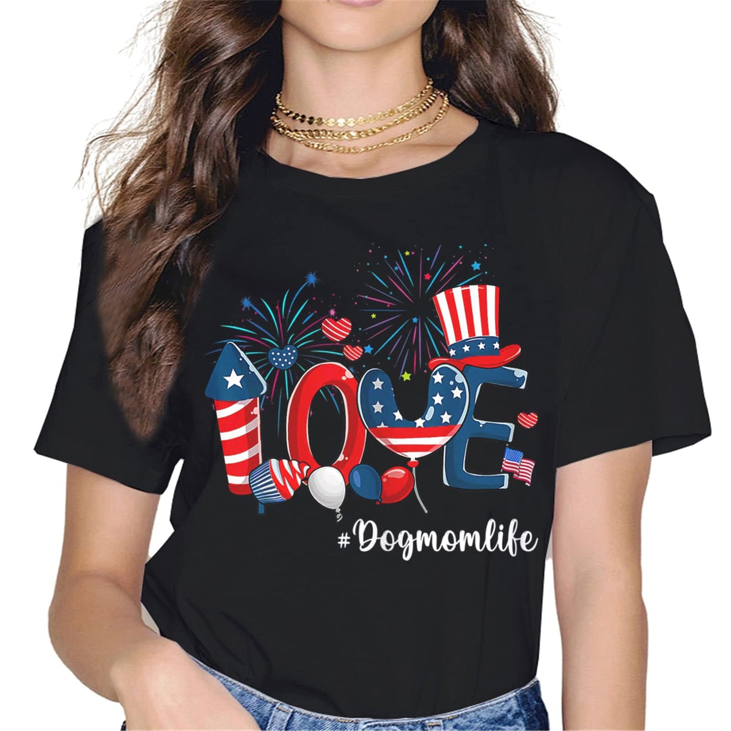 Dog Paw American Flag T-Shirt - Patriotic Graphics